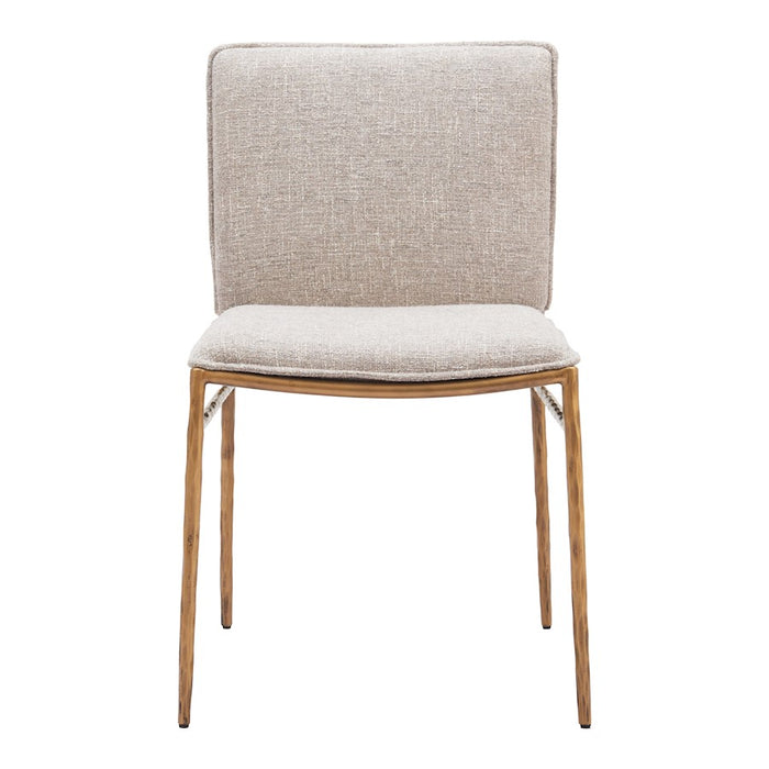 Zuo Modern Nordvest Dining Chair, Beige/Gold