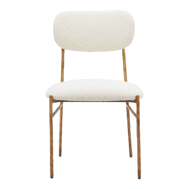 Zuo Modern Sydhavnen Dining Chair, Cream/Gold