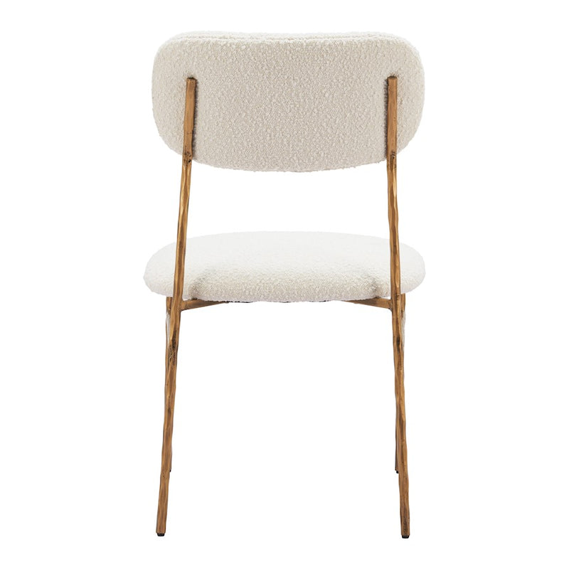 Zuo Modern Sydhavnen Dining Chair, Cream/Gold