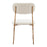 Zuo Modern Sydhavnen Dining Chair, Cream/Gold