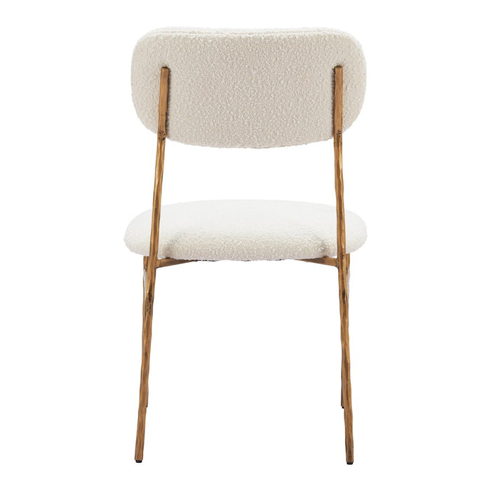 Zuo Modern Sydhavnen Dining Chair, Cream/Gold