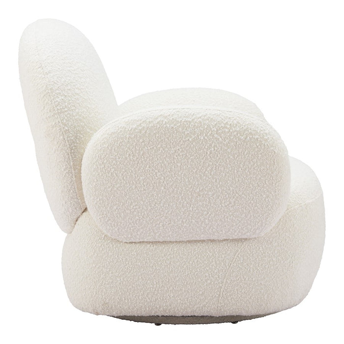 Zuo Modern Pilka Swivel Chair, White