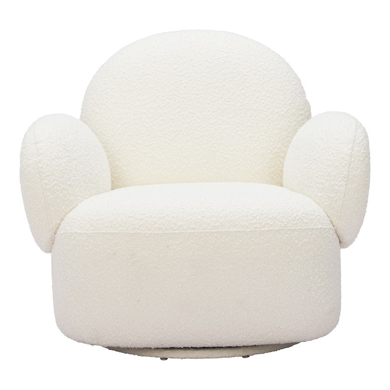 Zuo Modern Pilka Swivel Chair, White