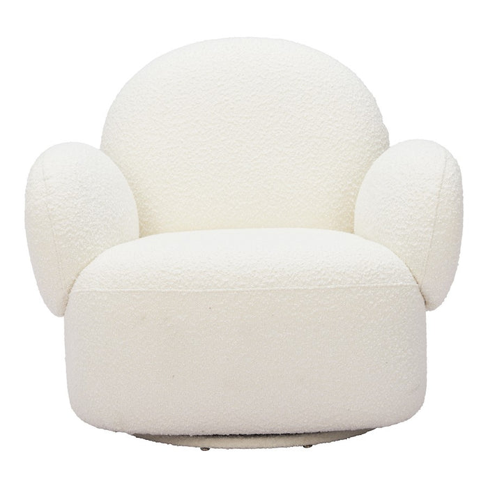Zuo Modern Pilka Swivel Chair, White