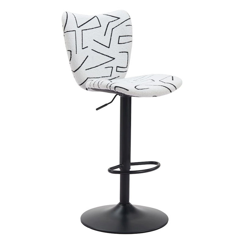 Zuo Modern Elevate BarStool Set of 2, White