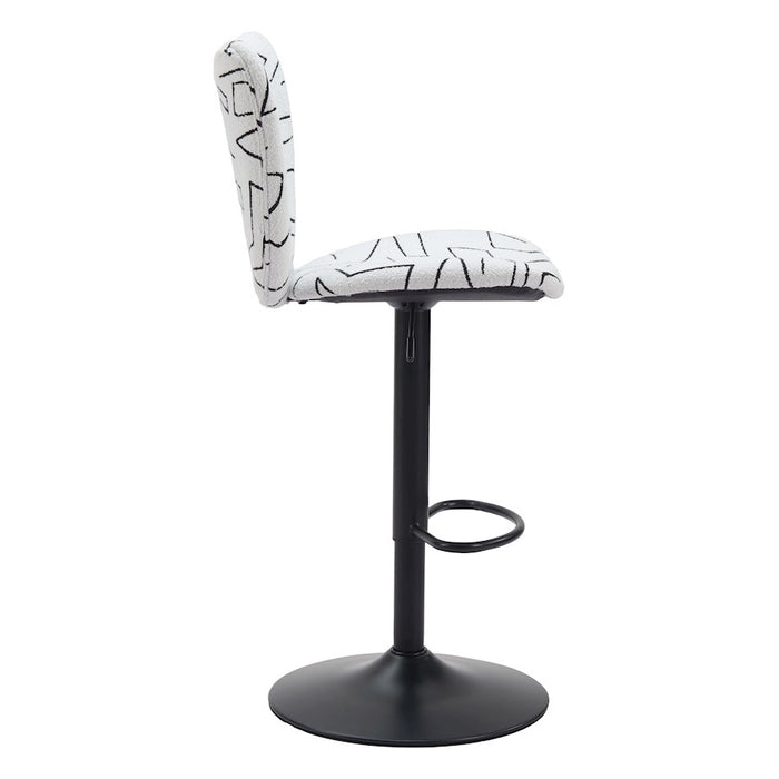 Zuo Modern Elevate BarStool Set of 2, White
