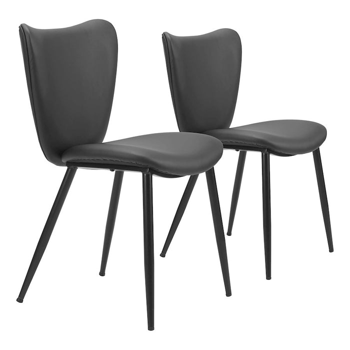 Zuo Modern Prestige Dining Chair Set of 2, Black - 110289