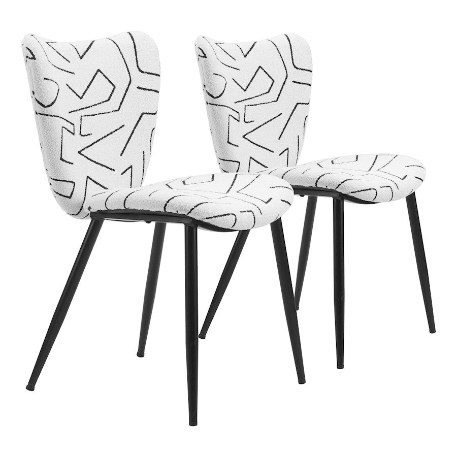 Zuo Modern Prestige Dining Chair Set of 2, White - 110290