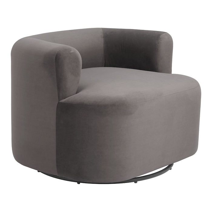 Zuo Modern Mugav Swivel Chair, Gray