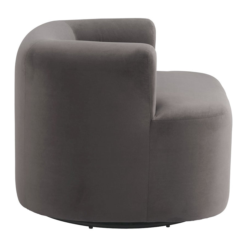 Zuo Modern Mugav Swivel Chair, Gray