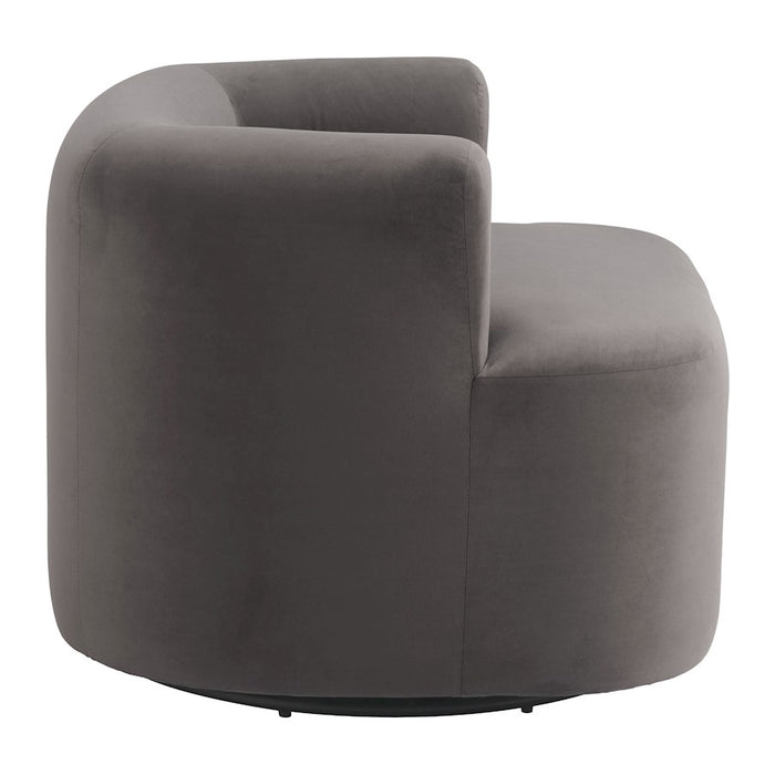 Zuo Modern Mugav Swivel Chair, Gray