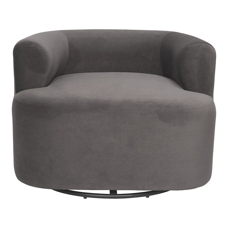 Zuo Modern Mugav Swivel Chair, Gray
