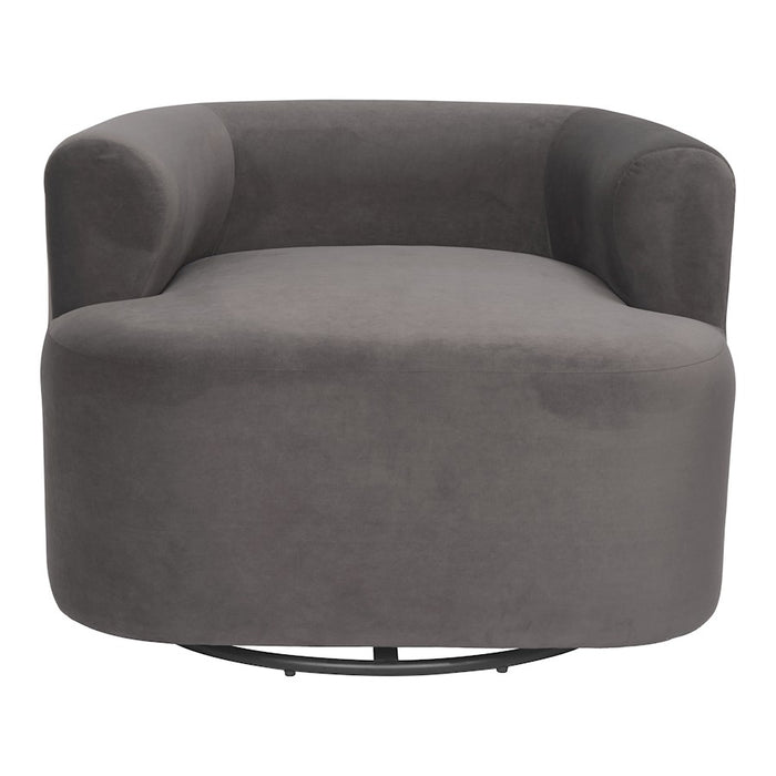 Zuo Modern Mugav Swivel Chair, Gray