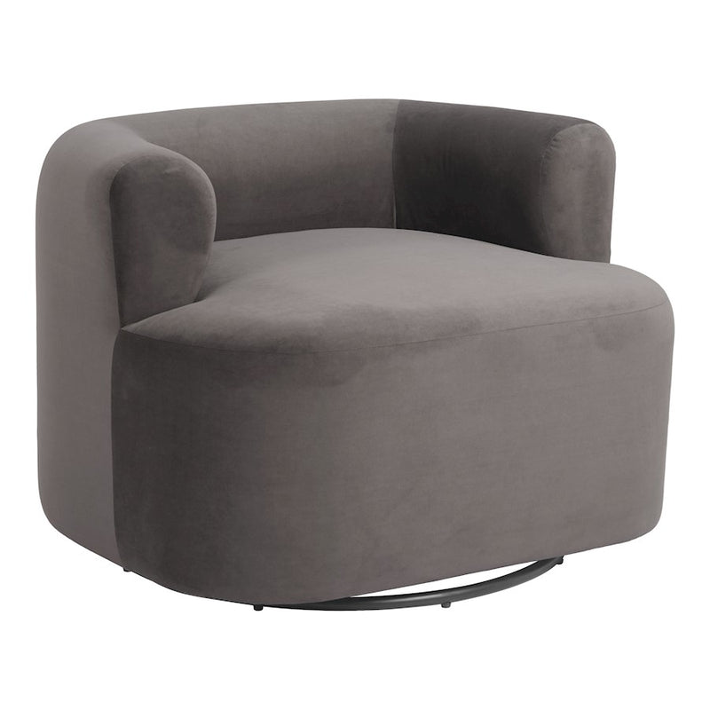 Zuo Modern Mugav Swivel Chair, Gray