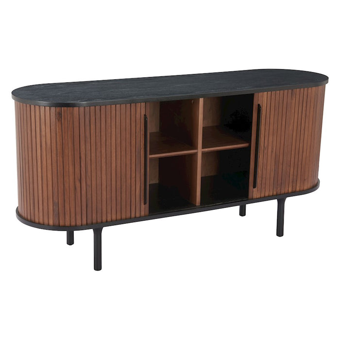 Zuo Modern Koriana Sideboard, Black/Walnut