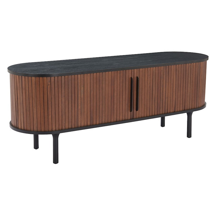Zuo Modern Koriana Entertainment Stand, Black/Walnut - 110297