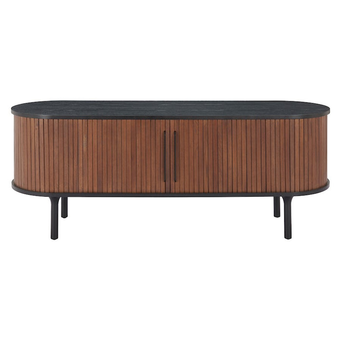 Zuo Modern Koriana Entertainment Stand, Black/Walnut