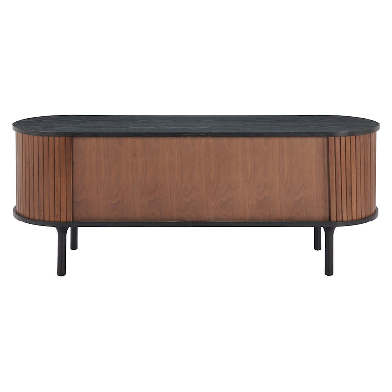 Zuo Modern Koriana Entertainment Stand, Black/Walnut