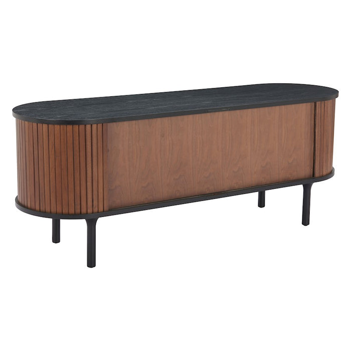 Zuo Modern Koriana Entertainment Stand, Black/Walnut