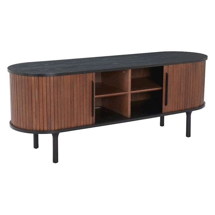 Zuo Modern Koriana Entertainment Stand, Black/Walnut