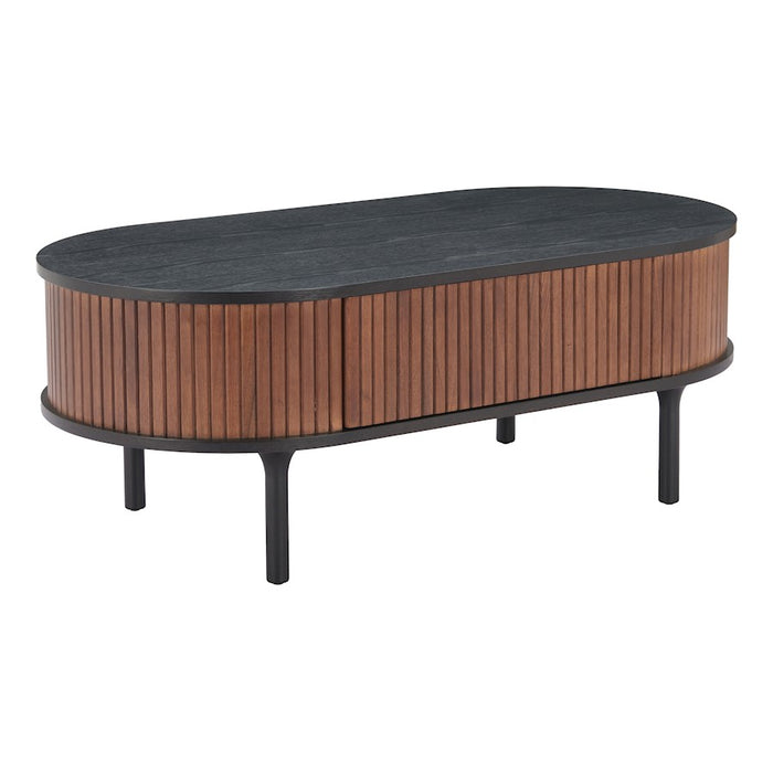 Zuo Modern Koriana Coffee Table, Black/Walnut