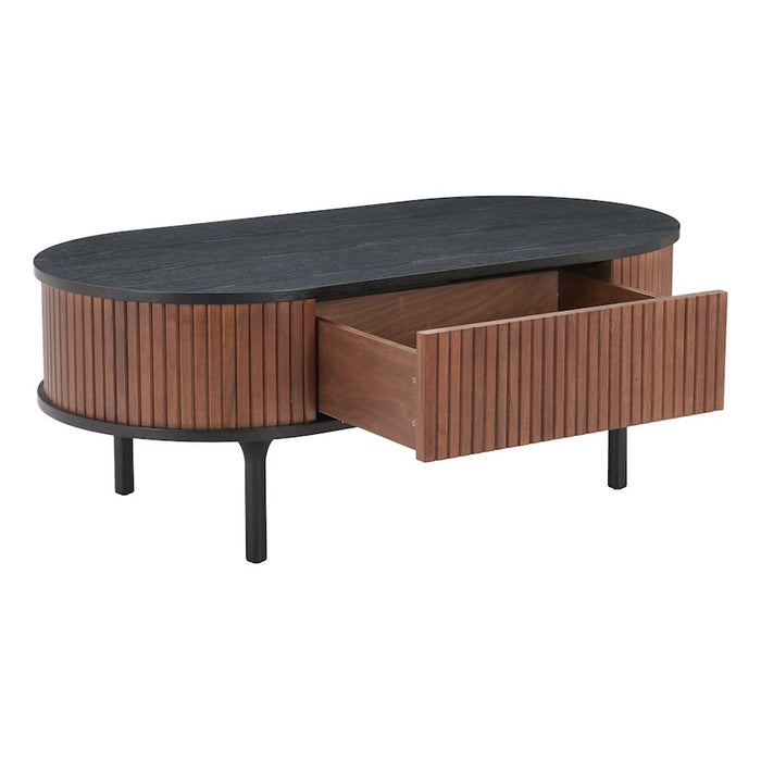 Zuo Modern Koriana Coffee Table, Black/Walnut