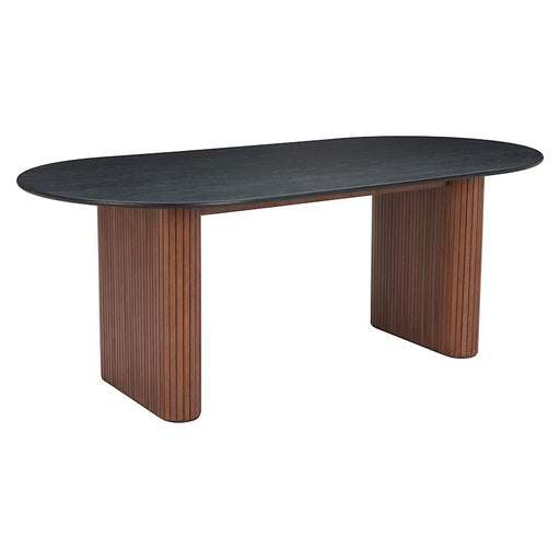 Zuo Modern Lassig Dining Table, Black/Walnut - 110300