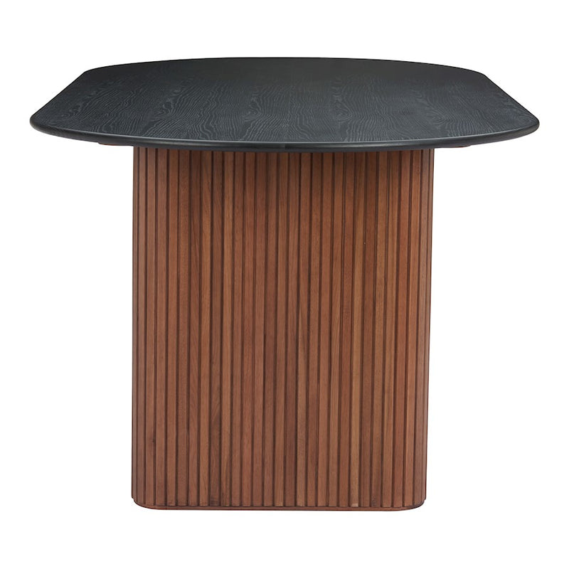 Zuo Modern Lassig Dining Table, Black/Walnut
