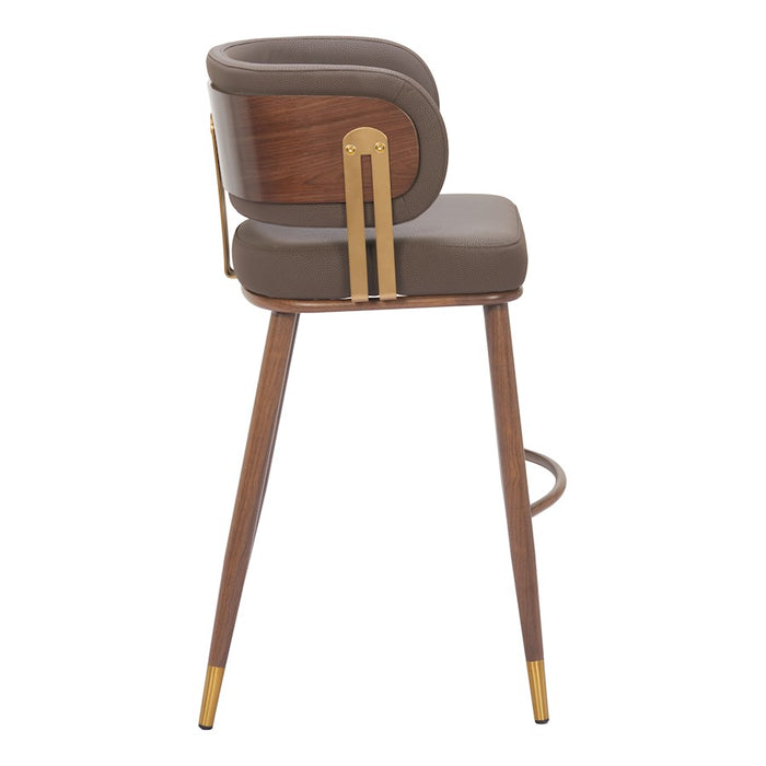 Zuo Modern Brew BarStool, Brown/Walnut
