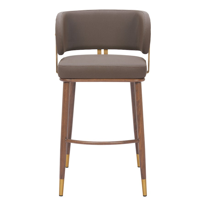 Zuo Modern Brew BarStool, Brown/Walnut