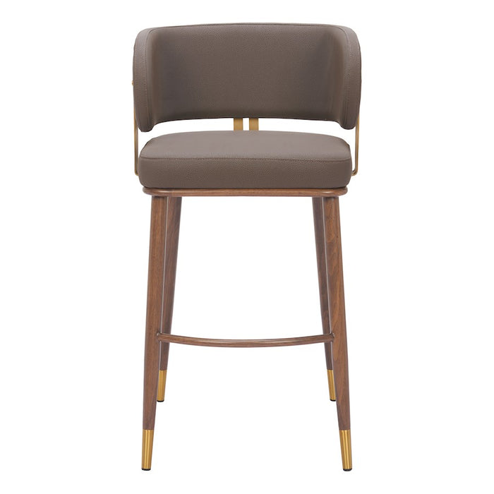 Zuo Modern Brew BarStool, Brown/Walnut