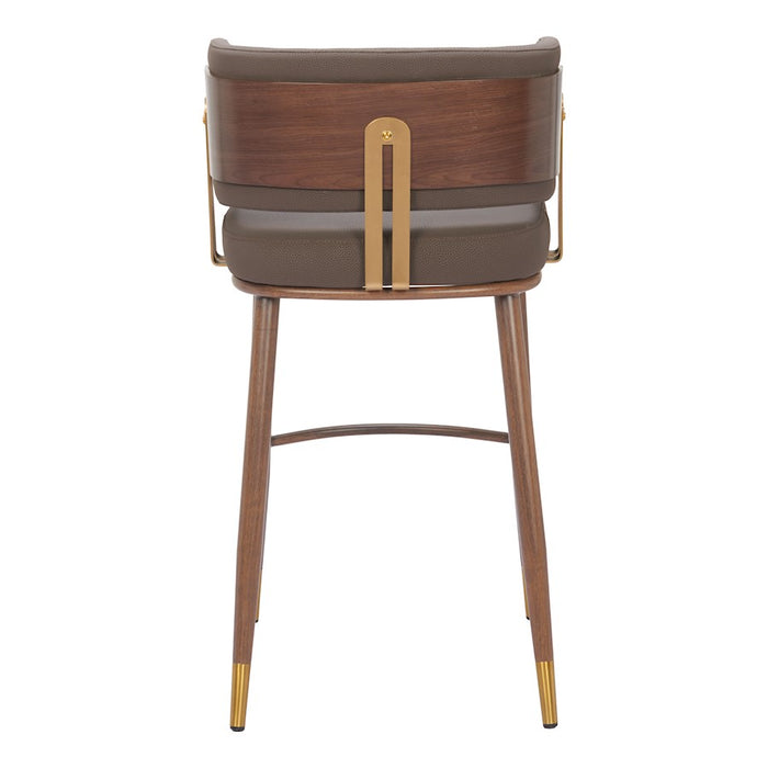 Zuo Modern Brew BarStool, Brown/Walnut