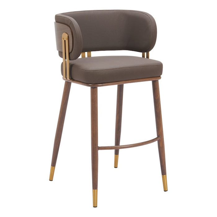 Zuo Modern Brew BarStool, Brown/Walnut