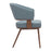 Zuo Modern Poise Dining Chair, Azure Gray/Walnut