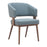 Zuo Modern Poise Dining Chair, Azure Gray/Walnut