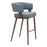Zuo Modern Poise BarStool, Azure Gray/Walnut