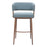 Zuo Modern Poise BarStool, Azure Gray/Walnut
