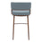 Zuo Modern Poise BarStool, Azure Gray/Walnut