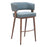 Zuo Modern Poise BarStool, Azure Gray/Walnut