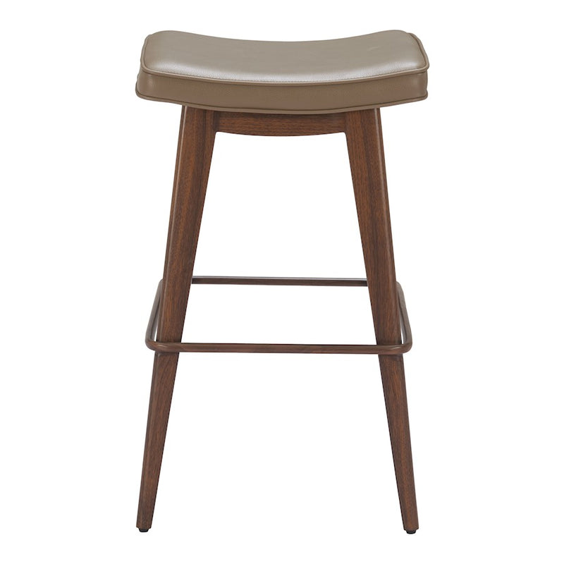 Zuo Modern Divat BarStool Set of 2, Taupe/Walnut