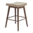 Zuo Modern Divat Counter Stool Set of 2, Beige/Walnut