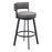 Zuo Modern Gimsby Swivel BarStool, Gray