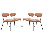 Zuo Modern Rorun Dining Chair Set of 4, Brown - 110336