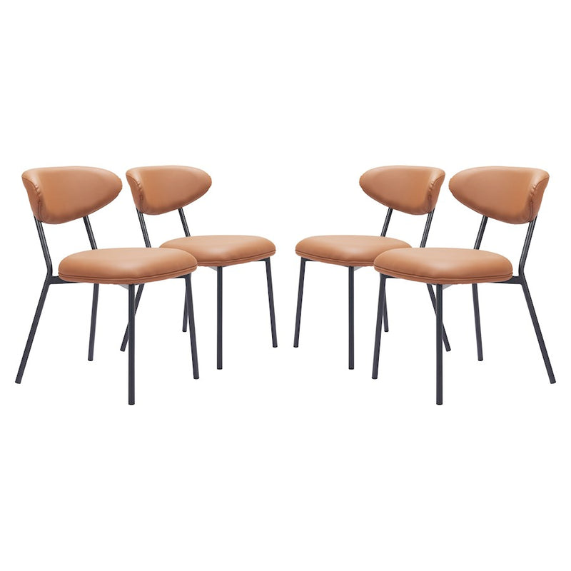 Zuo Modern Rorun Dining Chair Set of 4, Brown - 110336