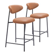 Zuo Modern Rorun Counter Stool Set of 2, Brown - 110337