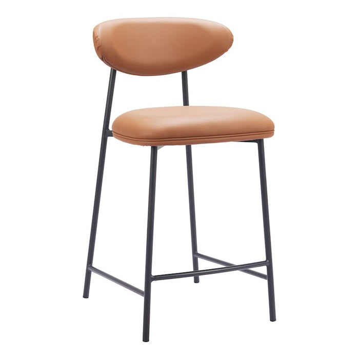 Zuo Modern Rorun Counter Stool Set of 2, Brown