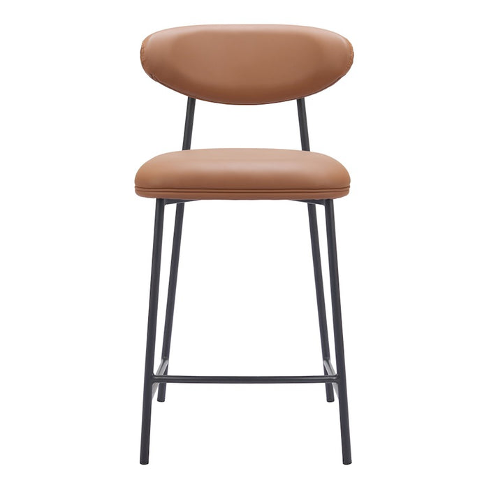 Zuo Modern Rorun Counter Stool Set of 2, Brown