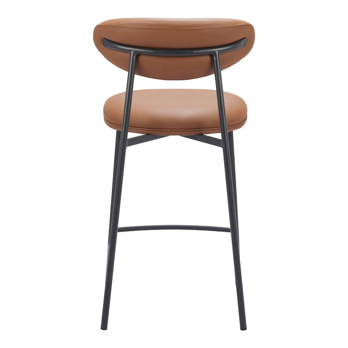 Zuo Modern Rorun Counter Stool Set of 2, Brown