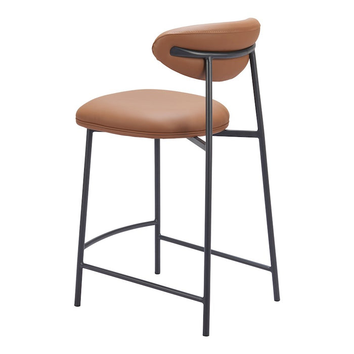 Zuo Modern Rorun Counter Stool Set of 2, Brown