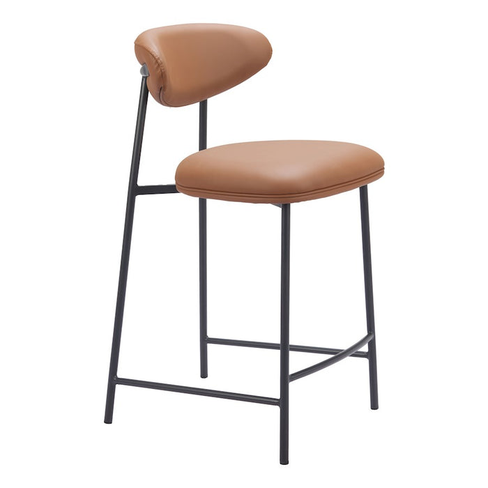 Zuo Modern Rorun Counter Stool Set of 2, Brown